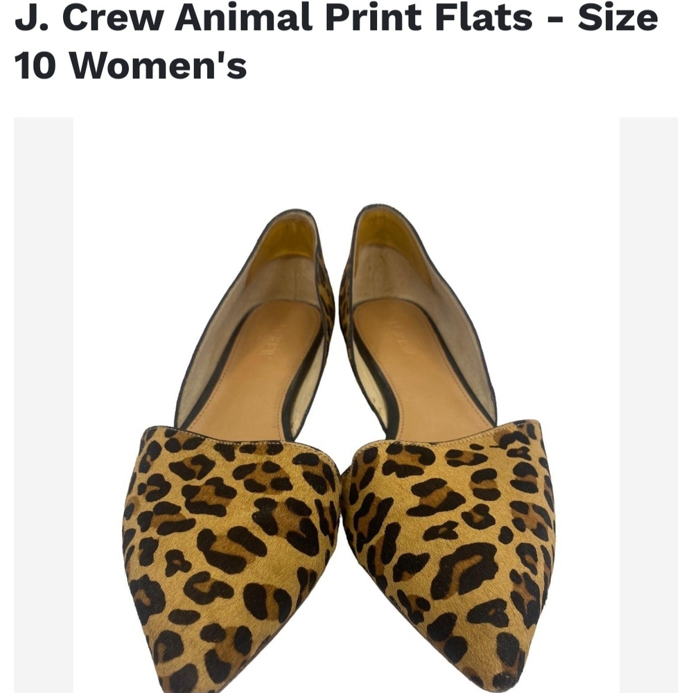 J. Crew Brown and Black Leopard Print Flats